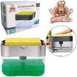 Dispenser Porta Detergente De Plástico Esponja 520ml