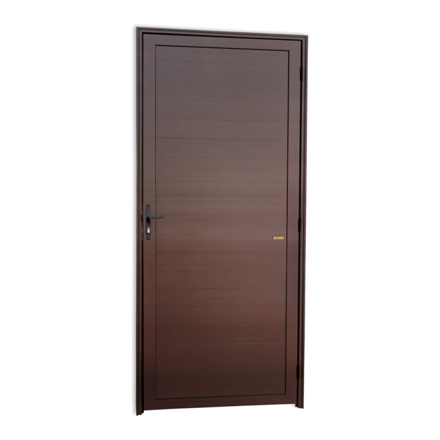 Porta De Alumínio Lambril Super 210cm X 80cm Brimak Corten