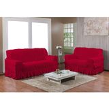 Kit Capa Sofa 2 E 3 Lugares Vermelha