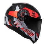 Capacete Ls2 Ff353 Rapid Stratus Preto/vermelho/prata 60 (g)