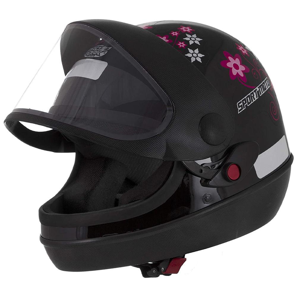 Capacete Feminino Pro Tork Sport Moto For Girls Preto Tam: 56