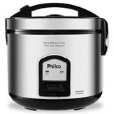 Panela de Arroz Elétrica Philco PH10 10 xícaras Preta/Inox