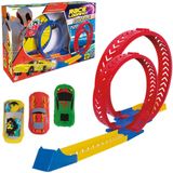 Carro Com Lancador + Pista Race Com 2 Looping Double 720º E Acessorios Na Caixa