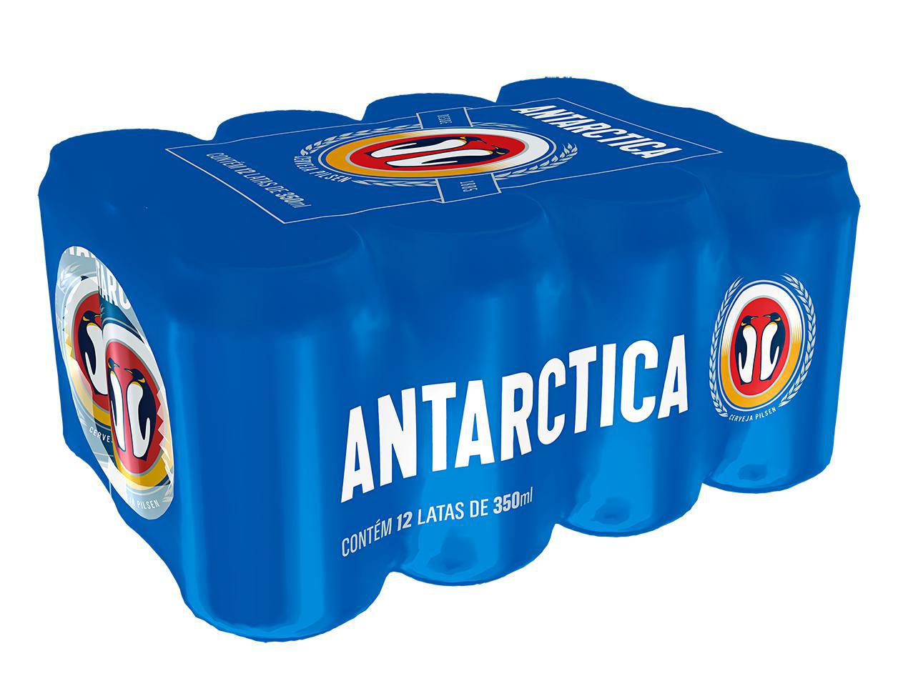 Cerveja Antarctica Descartável Lata 350ml - Com 12