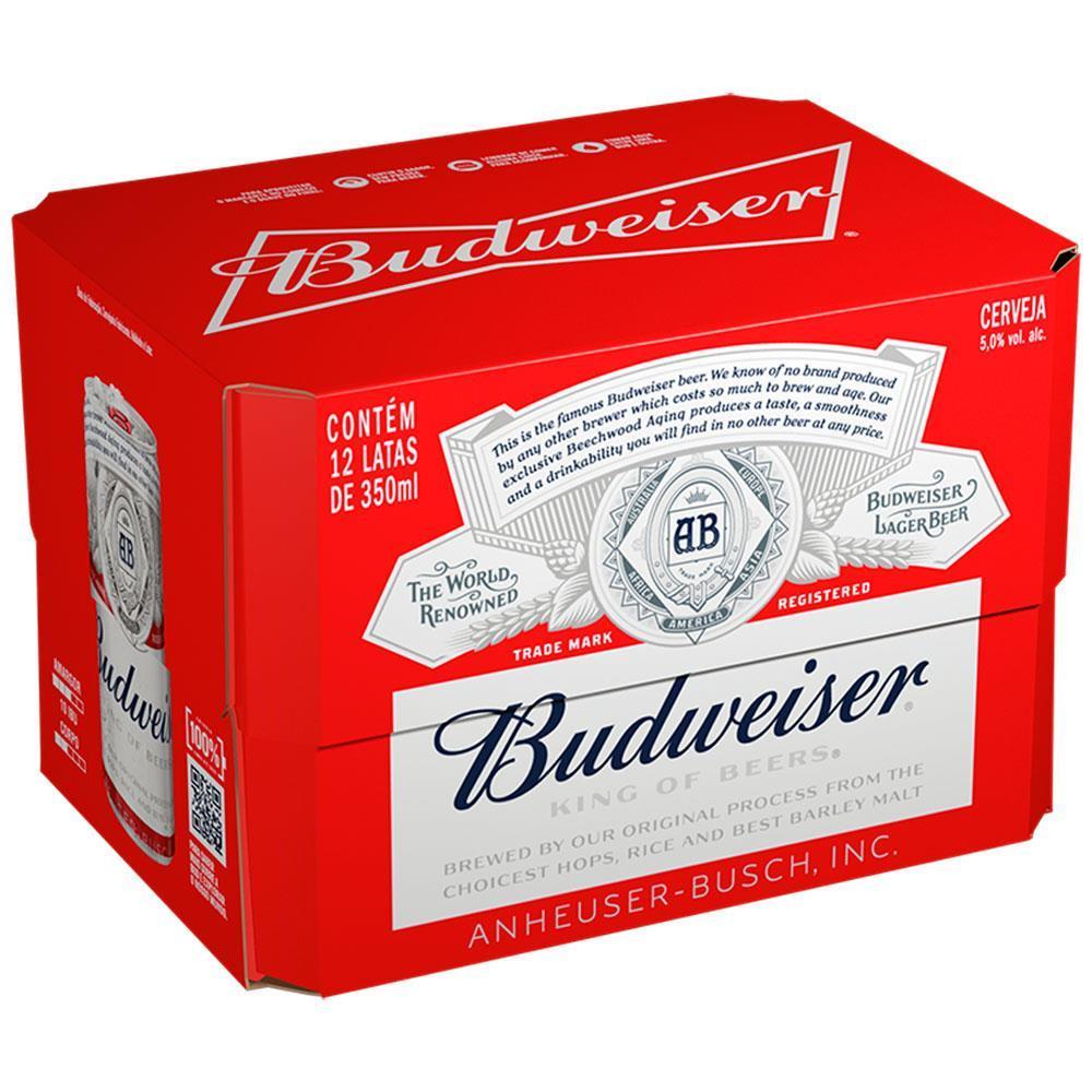 Cerveja Budweiser Caixa Com 12 Latas 350ml Origem Americana