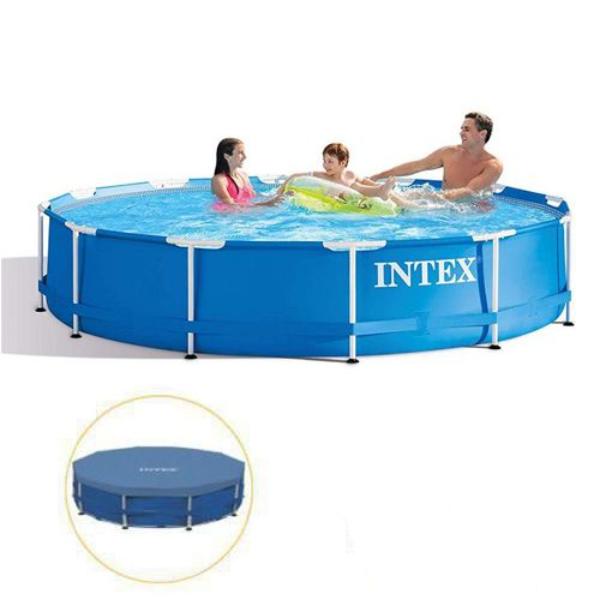 Piscina Intex 6.503 Litros Estrutural Armação Com Capa