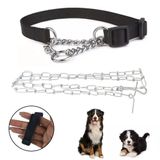 Coleira Guia Kit Corrente Aço Semi Enforcador Aço Cachorro