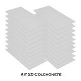 Kit 20 Colchonete Slim 95x59cm Solteiro Corino Branco