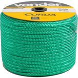 Corda Multifilamentada Trançada 8mmx258m 7,45kg Verde Polipr