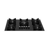 Cooktop 5 Bocas Gás Mesa Vidro Tripla Chama Infinity Bivolt Fischer Preto