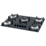 Cooktop Fischer Fit Line 5 Bocas Fácil De Limpar 6985 Preto Bvolt