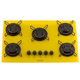 Fogão Cooktop Fornello 5 Bocas Amarelo Automático