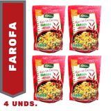 Kit 4x Farofa Bom Gosto Temperada Pedaços Alho Picante