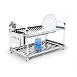Escorredor Inox 20 Pratos Montado Com Porta Talher em inox