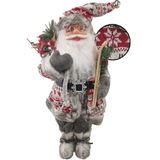 Boneco Papai Noel 45cm Natal Ski Arvore Roupa Flocos