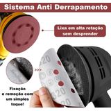 20 X Lixas Disco Grão 5 Polegadas 125mm 8 Furos Lixadeira