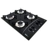 Fogão Cooktop D&d 4 Bocas Preto Mega Chama A Gás