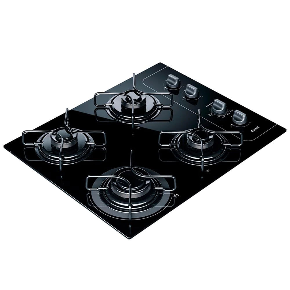 Cooktop A Gás 4 Bocas Cd060ae Com Grades Individuais Esmaltadas Acendimento Automático Consul