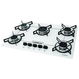 Cooktop Chamalux 5 Bocas Ultra Chama Branco Bivolt