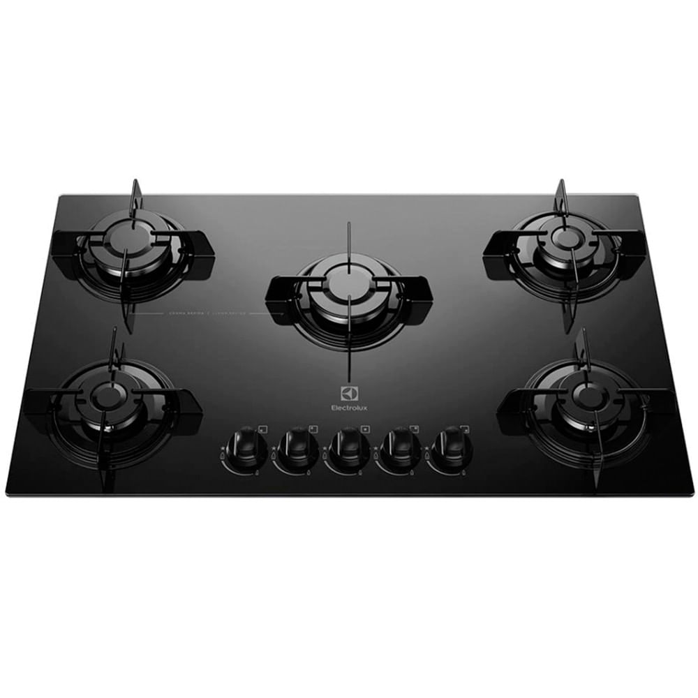 Cooktop A Gás 5 Bocas Ke5gp Mesa De Vidro Temperado Electrolux