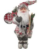 Boneco Papai Noel 45cm Natal Ski Arvore Natalino Roupa Floco