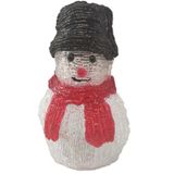 Boneco De Neve Natal Mesa Enfeite 10 Leds Acrilico Iluminad