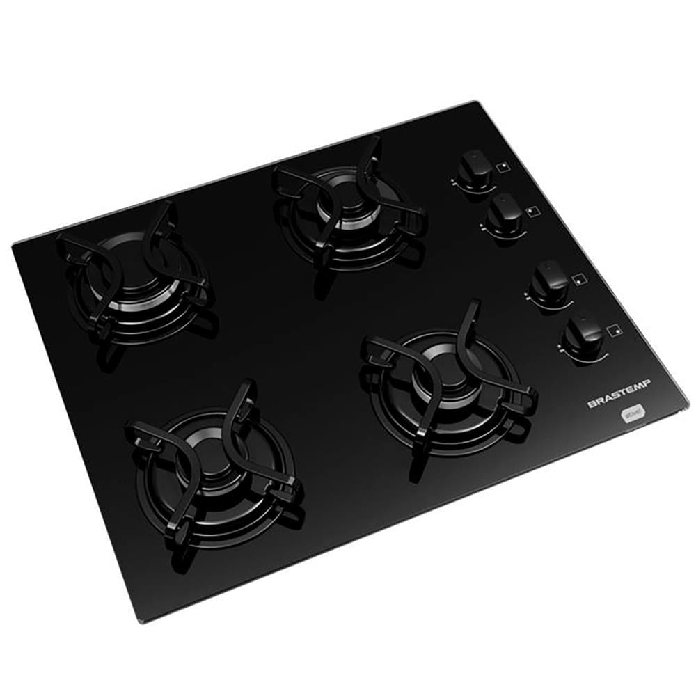 Cooktop A Gás Brastemp Bdd61ae 4 Bocas Com Grades Piatina E Acendimento Automático