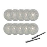 Kit 10 Discos De Corte Diamantados 22mm Para Micro Retíficas