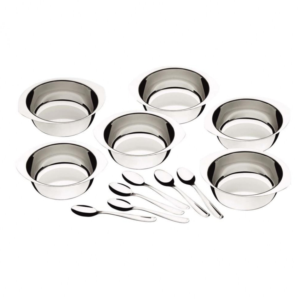 Conjunto De Sobremesa Tramontina 64400730 Em Aço Inox 12 Peças