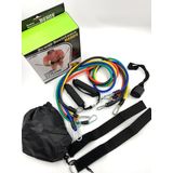 Kit Tubing Elástico 11 Itens Treinamento Funcional Pilates