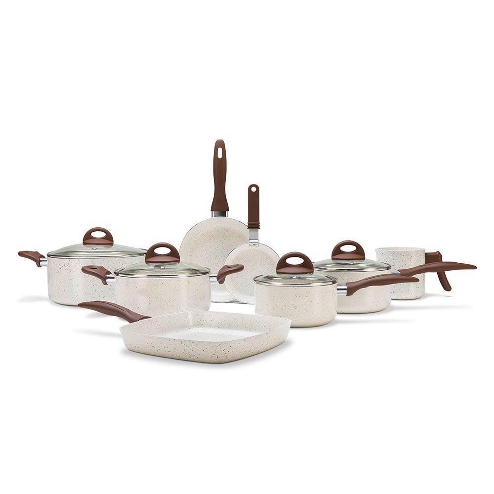 Conjunto De Panelas Smart Plus 8 Peças Brinox Vanilla Menor preço em Conjunto De Panelas Smart Plus 8 Peças Brinox Vanilla