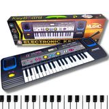 Brinquedo Musical Teclado Infantil Piano 37 Teclas Microfone