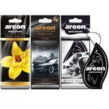 Kit 3 Perfumes Carro Areon Vanilla Black,gold,black Crystal