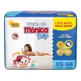 Fralda Descartável Turma Da Mônica Baby Xg Com 68 Un
