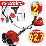 Roçadeira Kawashima Kw43-l Gasolina 43cc Lateral Com Guidão