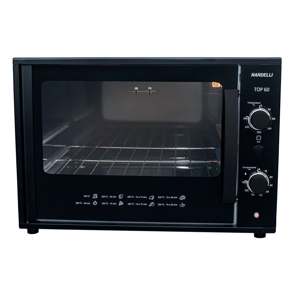 Forno Eletrico Nardelli Top 60 60 Litros 1750w Black Preto 220v
