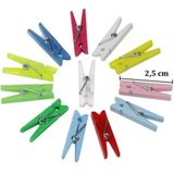 120 Mini Pregador Prendedor Madeira 2,5cm Organizador Clip