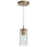 Lustre Pendente Redondo Clearcrillic Cristal Acrílico Cobre