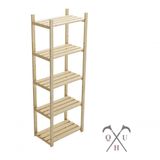 Organizador De Roupas 5 Prateleiras Madeira Pinus Maciça