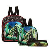 Mochila Escolar Incrível Hulk Costas Kit Lancheira+estojo