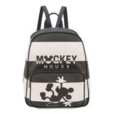 Mochila Feminina Mickey Mouse Disney Preta E Branca