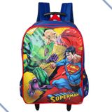 Mochila Infantil Rodinhas Superman Vs Lex Luthor Warner Bros