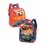 Mochila Infantil Hot Weels Azul Luxcel