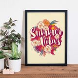 Quadro Decorativo com Moldura Summer Vibes