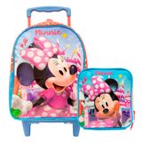 Kit Mochila De Rodinhas + Lacheira Minnie Mouse - Xeryus