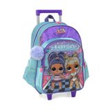 Mochila Escolar Com Rodas Luxcel Lol Karaoke - Roxo