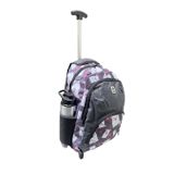 Mochila Juvenil Escolar Feminina De Rodinhas Estampa Lhamas