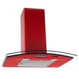 Coifa De Parede 60cm Vidro Curvo Slim Fogatti Vermelho 220v