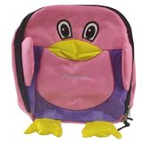 Mochila Infantil Escolar De Bichinho Pinguim, Animais Rosa