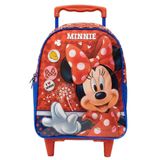 Mochila Infantil Minnie Laço Mouse Tam G Rodinhas Escolar